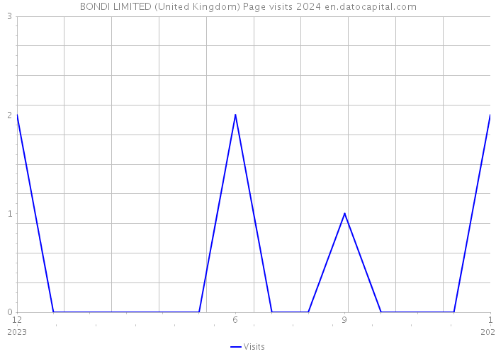 BONDI LIMITED (United Kingdom) Page visits 2024 