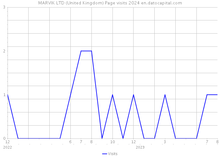MARVIK LTD (United Kingdom) Page visits 2024 