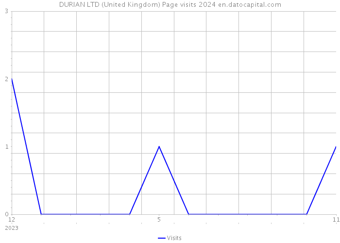 DURIAN LTD (United Kingdom) Page visits 2024 