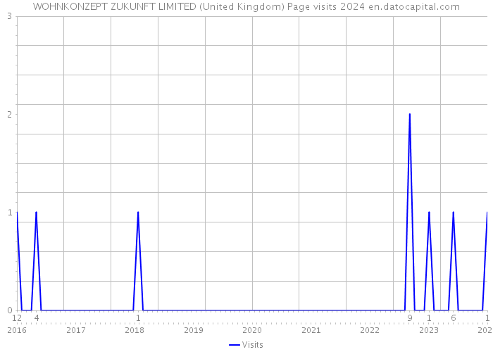WOHNKONZEPT ZUKUNFT LIMITED (United Kingdom) Page visits 2024 