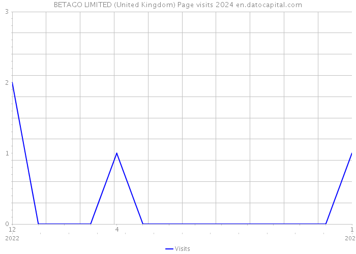 BETAGO LIMITED (United Kingdom) Page visits 2024 