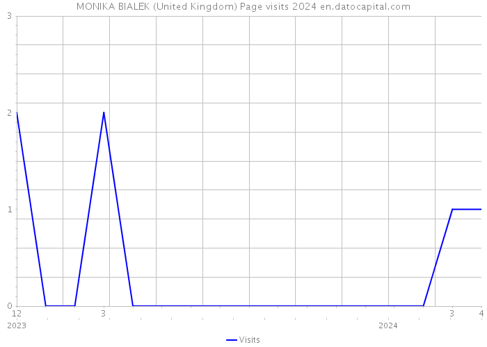 MONIKA BIALEK (United Kingdom) Page visits 2024 