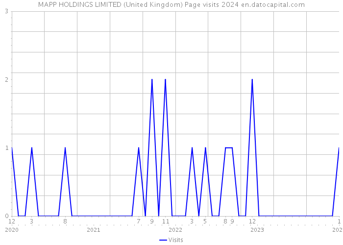 MAPP HOLDINGS LIMITED (United Kingdom) Page visits 2024 