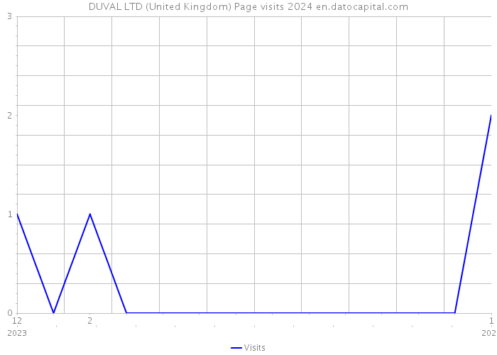 DUVAL LTD (United Kingdom) Page visits 2024 