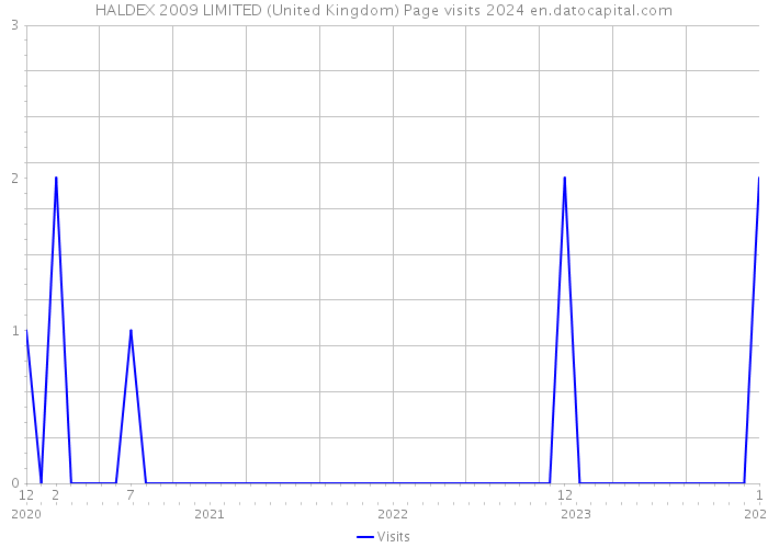 HALDEX 2009 LIMITED (United Kingdom) Page visits 2024 