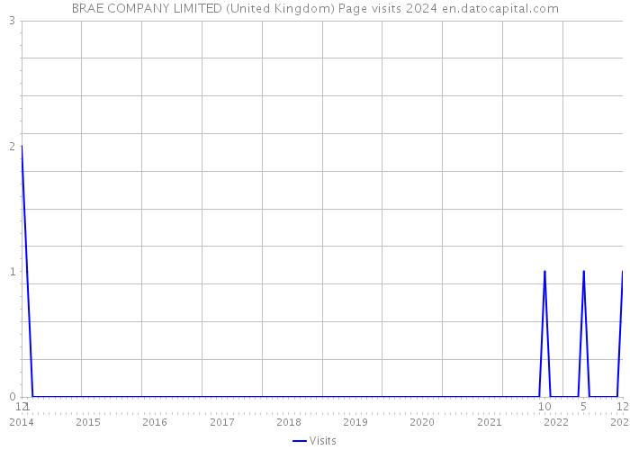 BRAE COMPANY LIMITED (United Kingdom) Page visits 2024 