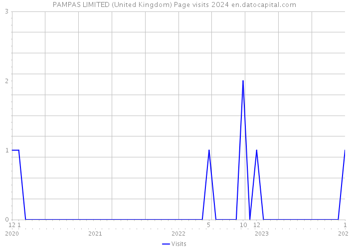 PAMPAS LIMITED (United Kingdom) Page visits 2024 
