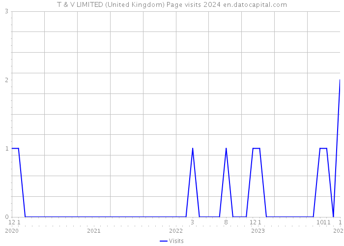 T & V LIMITED (United Kingdom) Page visits 2024 