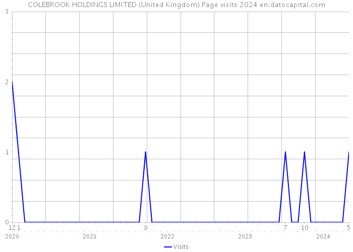 COLEBROOK HOLDINGS LIMITED (United Kingdom) Page visits 2024 