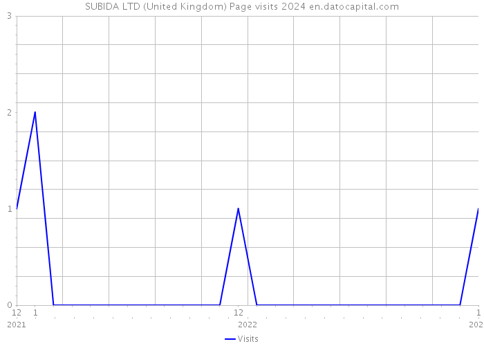 SUBIDA LTD (United Kingdom) Page visits 2024 