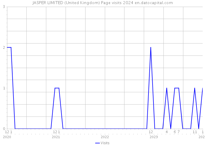JASPER LIMITED (United Kingdom) Page visits 2024 