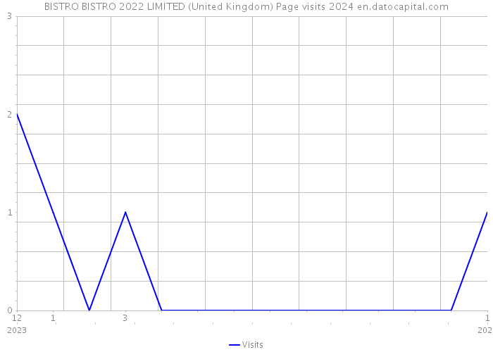 BISTRO BISTRO 2022 LIMITED (United Kingdom) Page visits 2024 