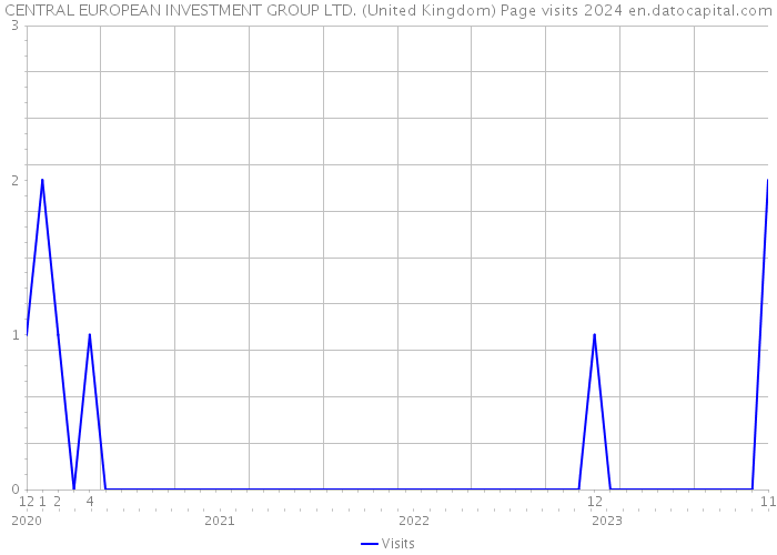 CENTRAL EUROPEAN INVESTMENT GROUP LTD. (United Kingdom) Page visits 2024 