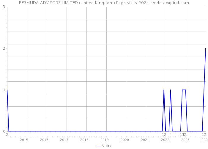 BERMUDA ADVISORS LIMITED (United Kingdom) Page visits 2024 