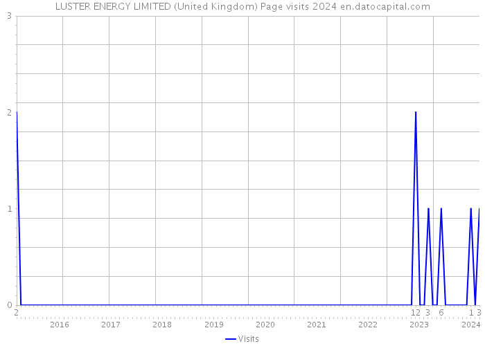 LUSTER ENERGY LIMITED (United Kingdom) Page visits 2024 