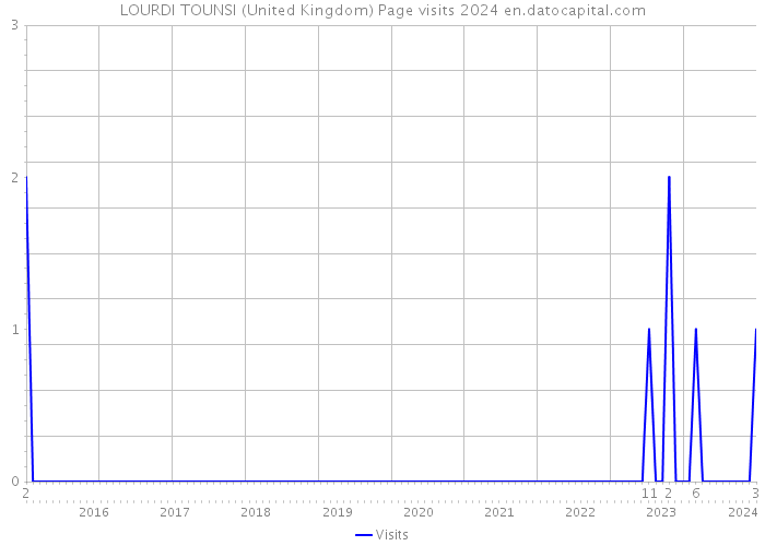 LOURDI TOUNSI (United Kingdom) Page visits 2024 