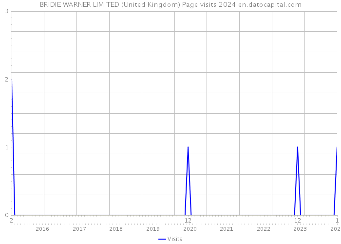 BRIDIE WARNER LIMITED (United Kingdom) Page visits 2024 