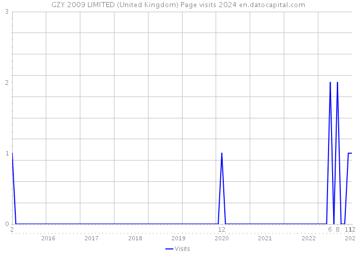 GZY 2009 LIMITED (United Kingdom) Page visits 2024 