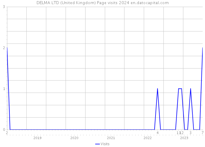 DELMA LTD (United Kingdom) Page visits 2024 