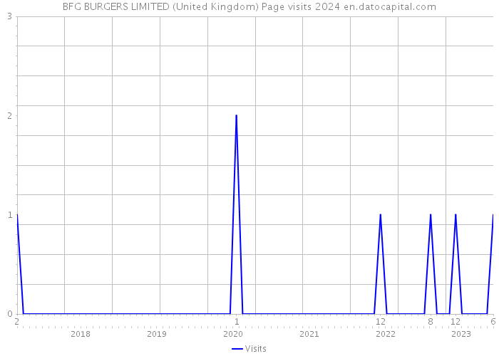 BFG BURGERS LIMITED (United Kingdom) Page visits 2024 