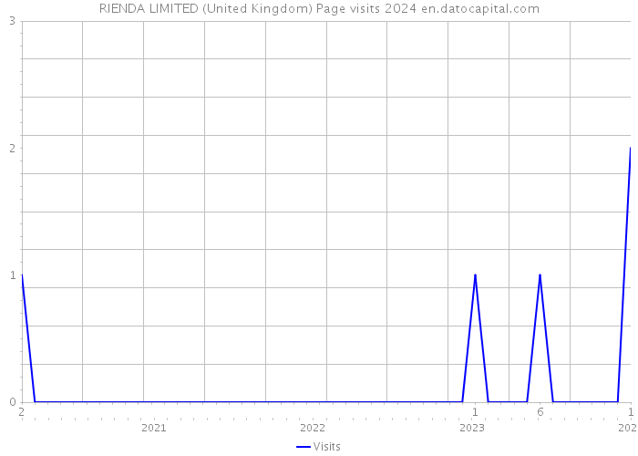 RIENDA LIMITED (United Kingdom) Page visits 2024 