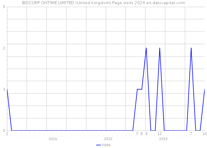BIDCORP ONTIME LIMITED (United Kingdom) Page visits 2024 