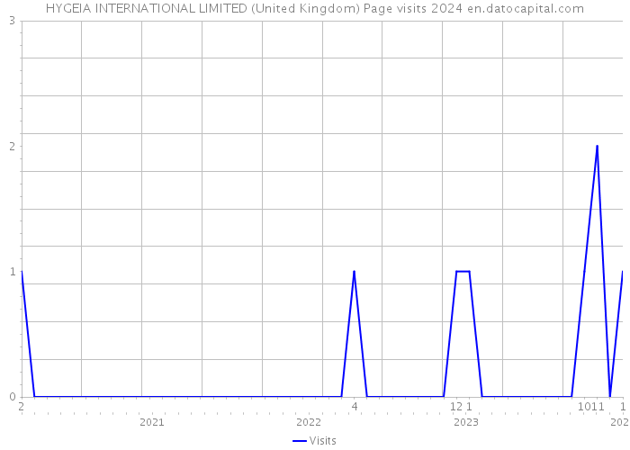 HYGEIA INTERNATIONAL LIMITED (United Kingdom) Page visits 2024 