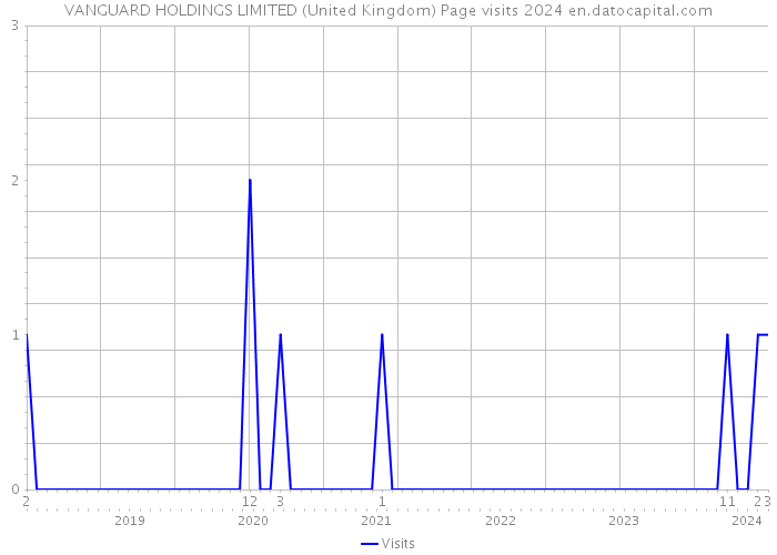 VANGUARD HOLDINGS LIMITED (United Kingdom) Page visits 2024 
