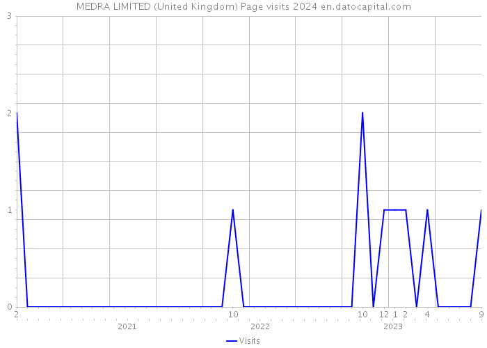MEDRA LIMITED (United Kingdom) Page visits 2024 