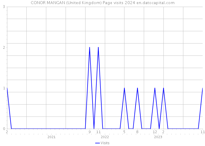 CONOR MANGAN (United Kingdom) Page visits 2024 