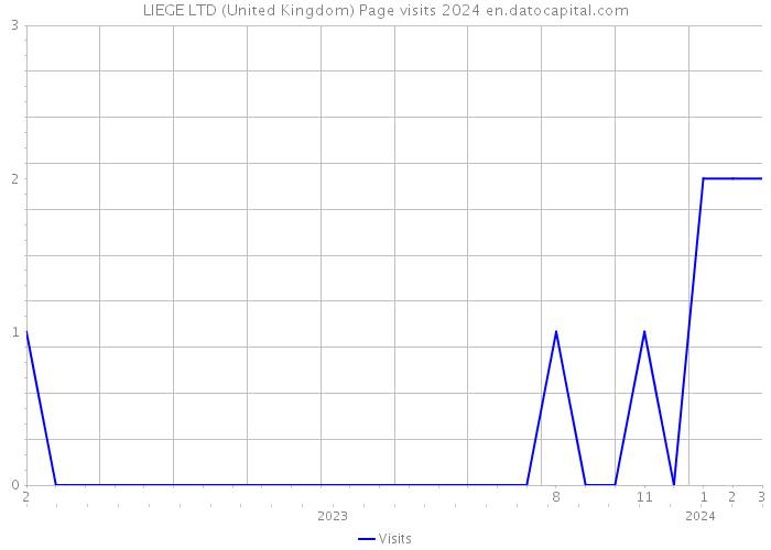 LIEGE LTD (United Kingdom) Page visits 2024 