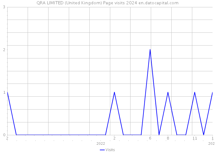 QRA LIMITED (United Kingdom) Page visits 2024 
