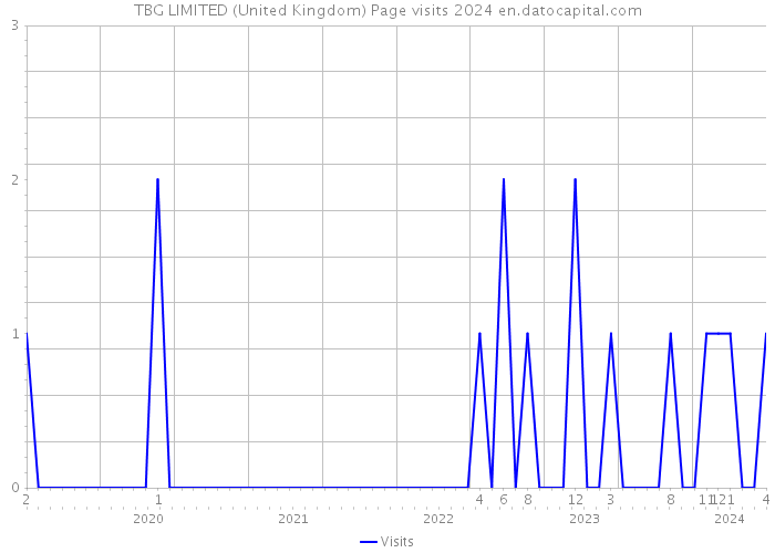 TBG LIMITED (United Kingdom) Page visits 2024 
