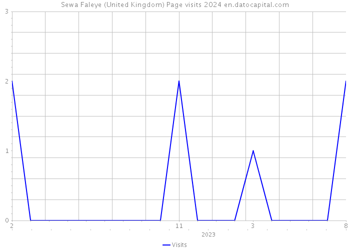 Sewa Faleye (United Kingdom) Page visits 2024 