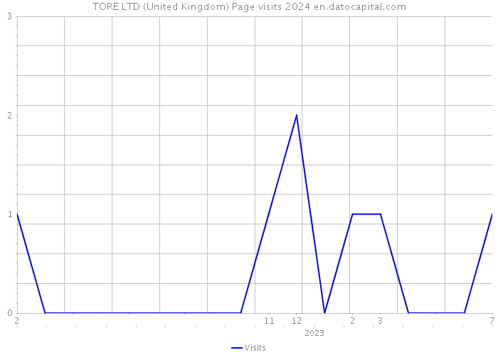 TORE LTD (United Kingdom) Page visits 2024 