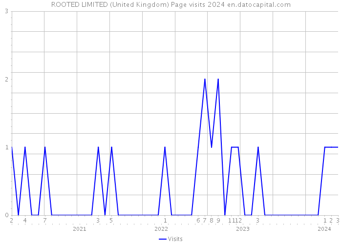ROOTED LIMITED (United Kingdom) Page visits 2024 