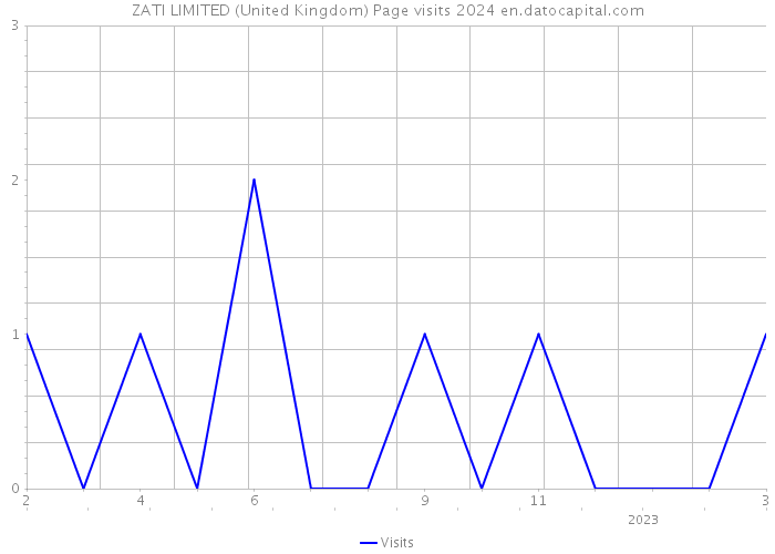 ZATI LIMITED (United Kingdom) Page visits 2024 