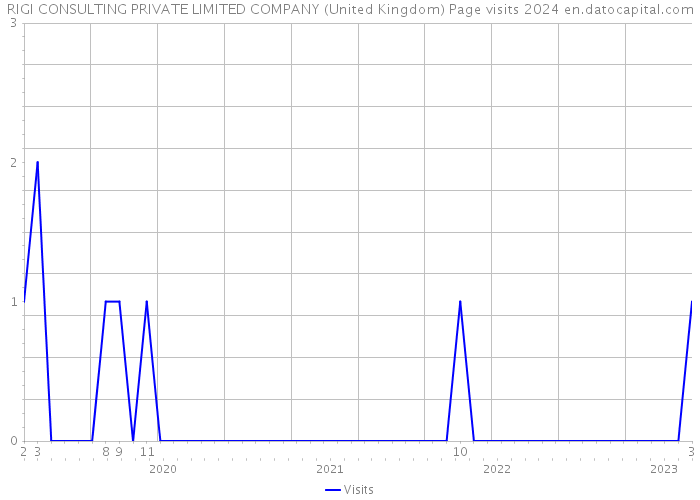 RIGI CONSULTING PRIVATE LIMITED COMPANY (United Kingdom) Page visits 2024 