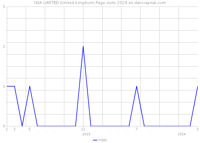 NSA LIMITED (United Kingdom) Page visits 2024 