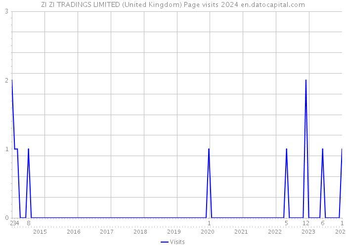 ZI ZI TRADINGS LIMITED (United Kingdom) Page visits 2024 