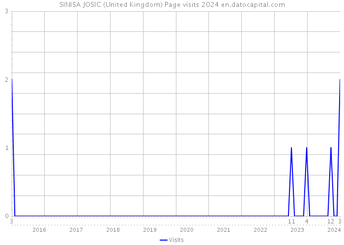 SINISA JOSIC (United Kingdom) Page visits 2024 
