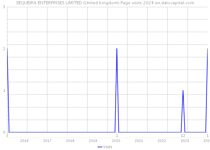 SEQUEIRA ENTERPRISES LIMITED (United Kingdom) Page visits 2024 