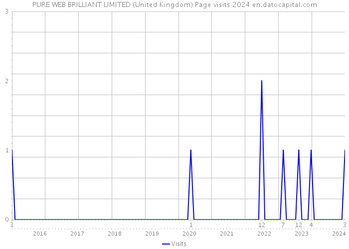 PURE WEB BRILLIANT LIMITED (United Kingdom) Page visits 2024 
