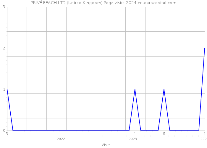 PRIVÉ BEACH LTD (United Kingdom) Page visits 2024 