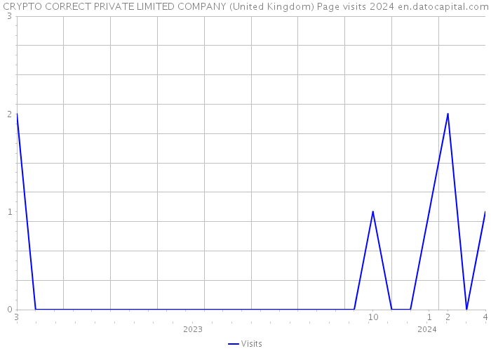 CRYPTO CORRECT PRIVATE LIMITED COMPANY (United Kingdom) Page visits 2024 