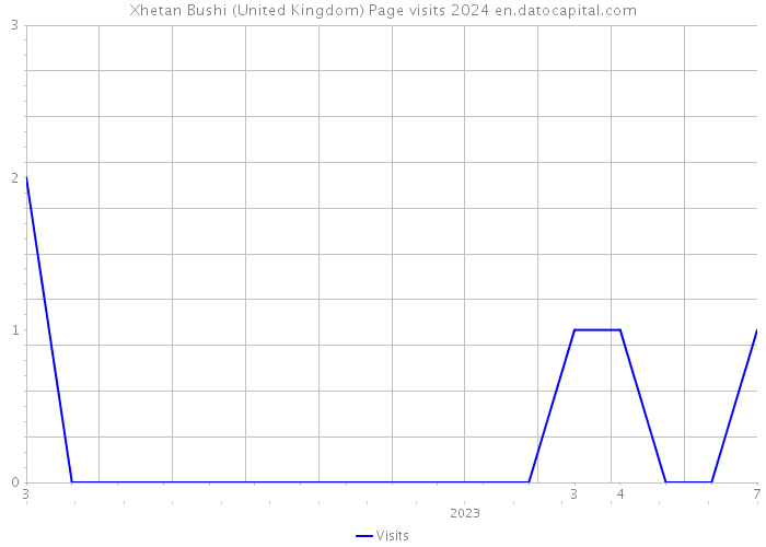 Xhetan Bushi (United Kingdom) Page visits 2024 