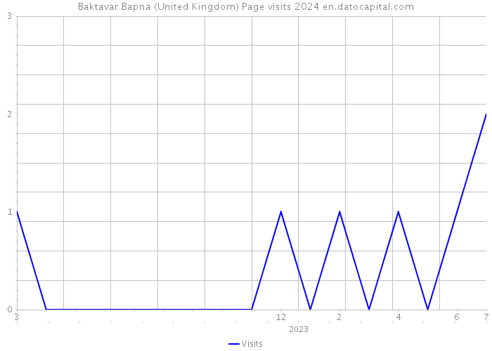 Baktavar Bapna (United Kingdom) Page visits 2024 