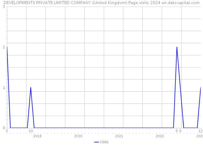 DEVELOPMENTS PRIVATE LIMITED COMPANY (United Kingdom) Page visits 2024 