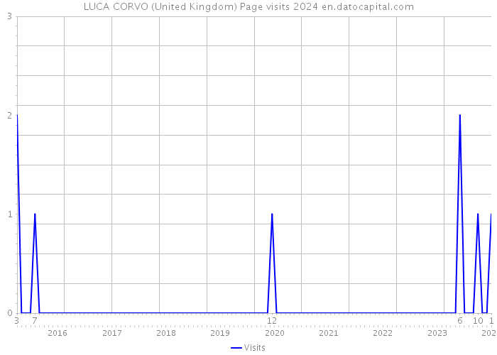 LUCA CORVO (United Kingdom) Page visits 2024 
