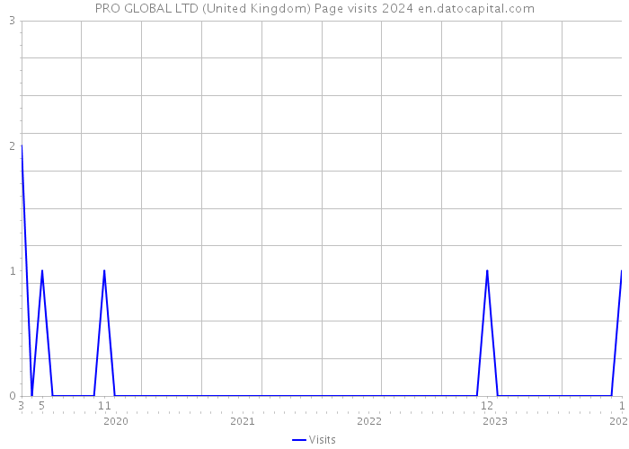 PRO GLOBAL LTD (United Kingdom) Page visits 2024 